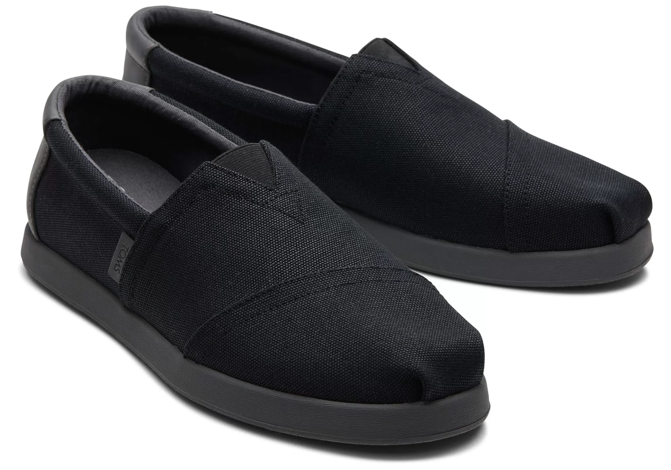 Cheap Alp Fwd Black Canvas Synthetic Trim Men Slip Ons