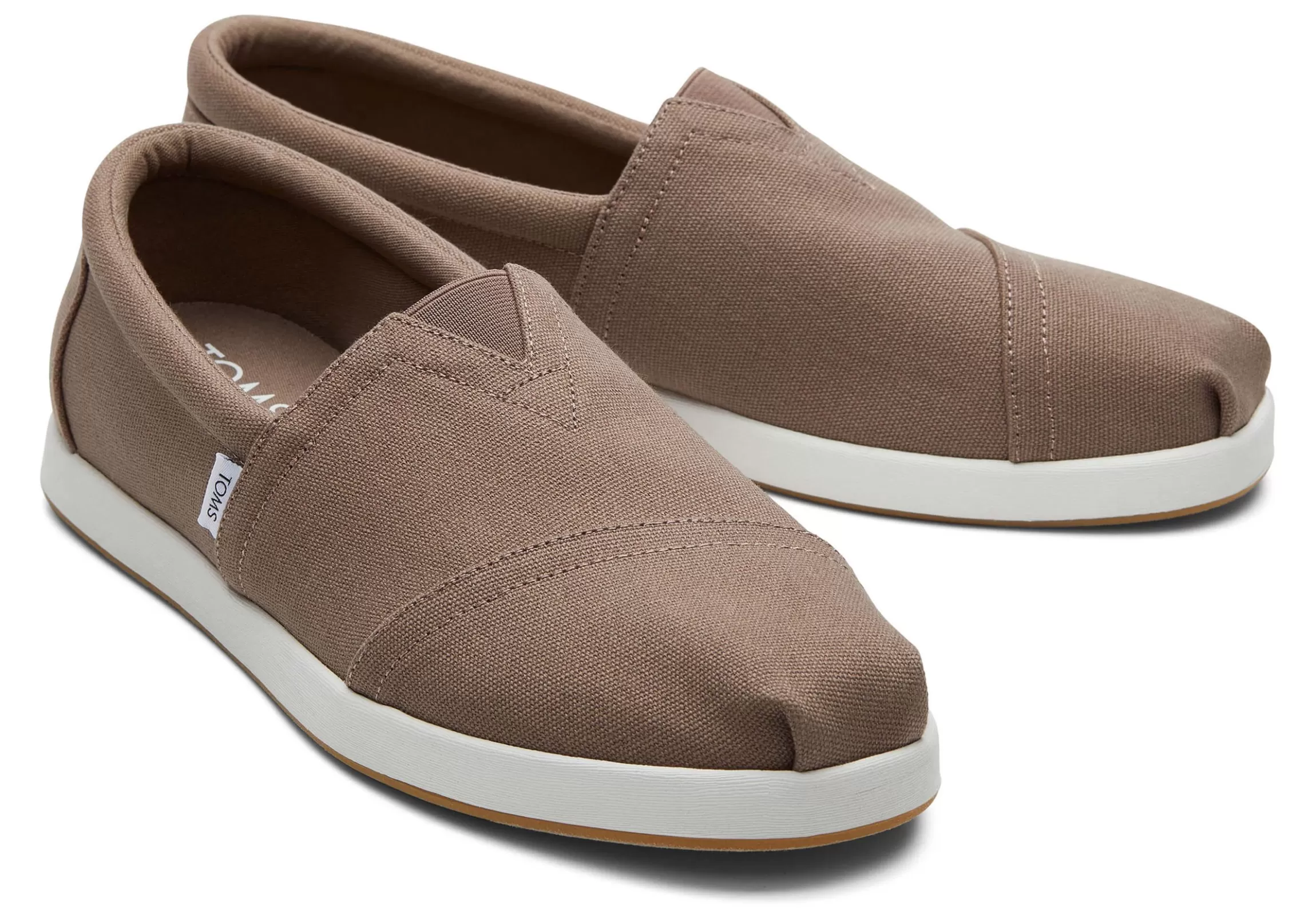 New Alp Fwd Taupe Recycled Cotton Canvas Men Slip Ons