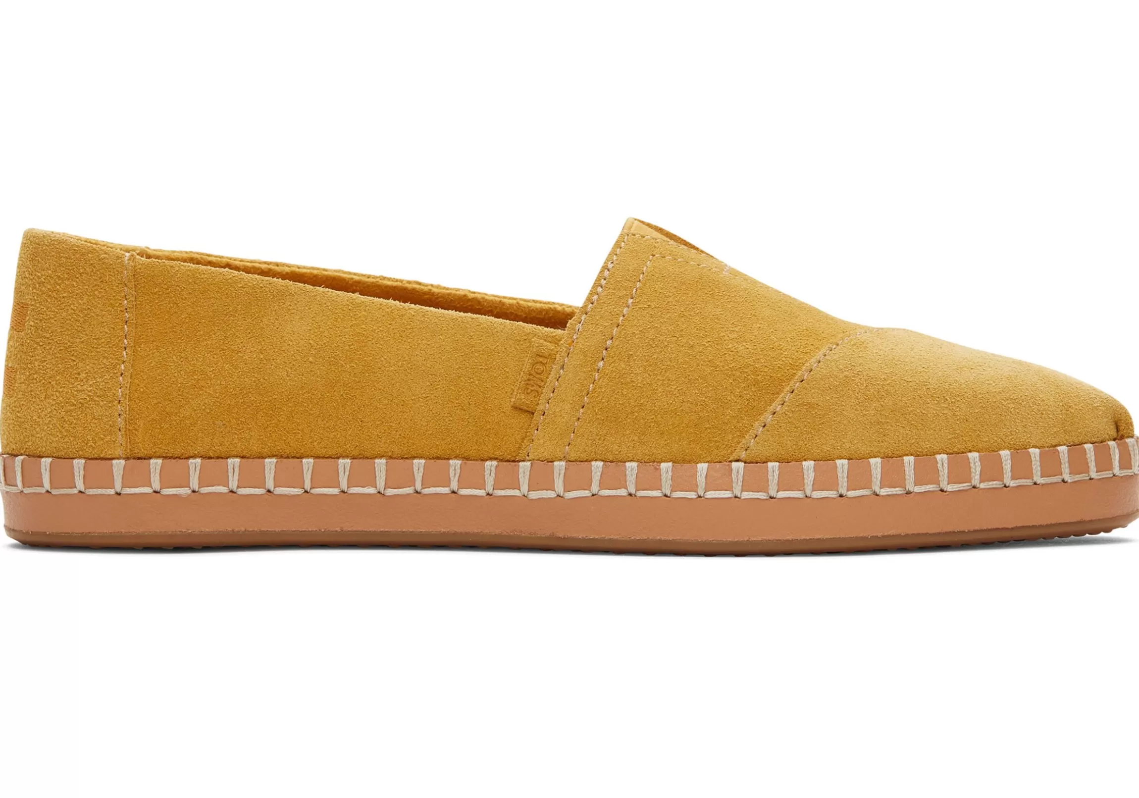 Store Alpargata Gold Suede Leather Wrap Women Slip Ons