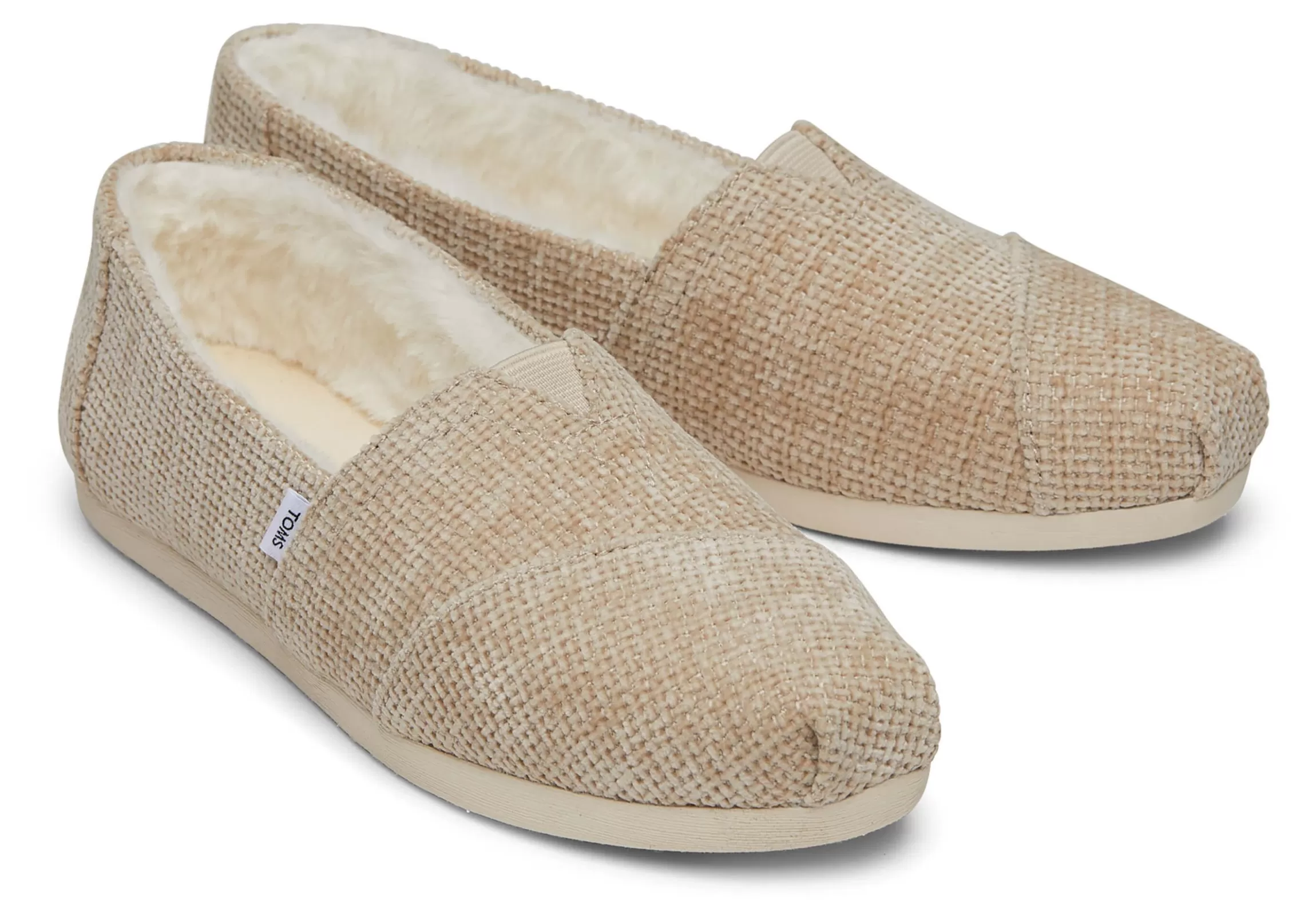 New Alpargata Oatmeal Chenille With Faux Fur Women Alpargatas