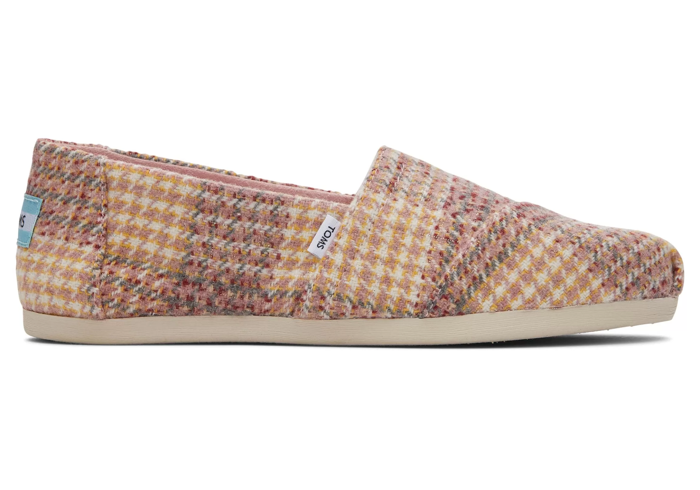 Best Sale Alpargata Pink Plaid Tweed Women Alpargatas