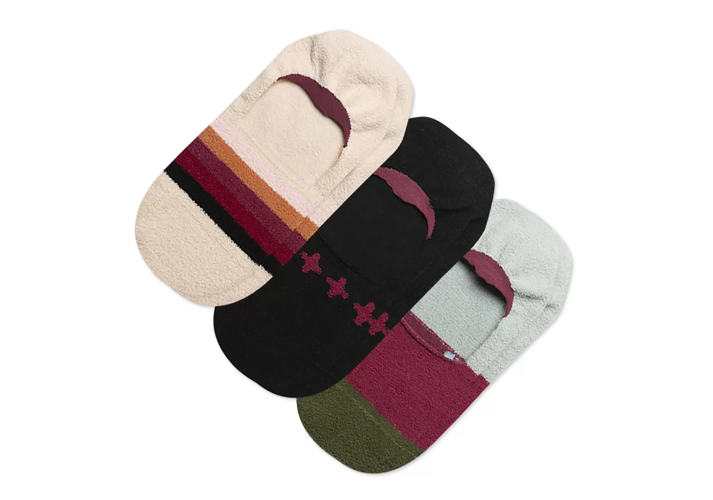 Best Boho Cozy No Show Socks 3 Pack Men Socks