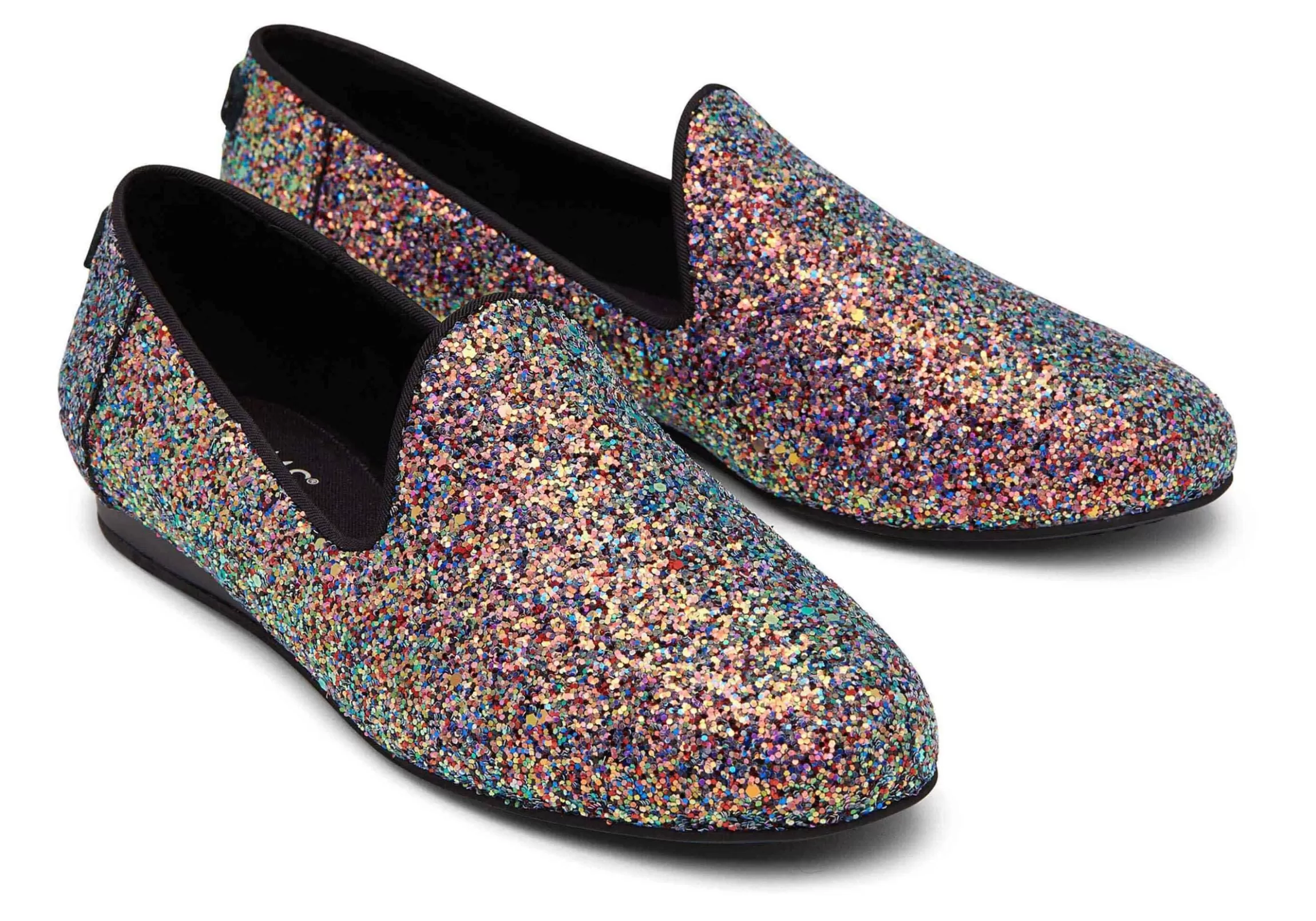 Cheap Darcy Black Chunky Glitter Flat | Darcy Black Chunky Glitter Flat Women Flats