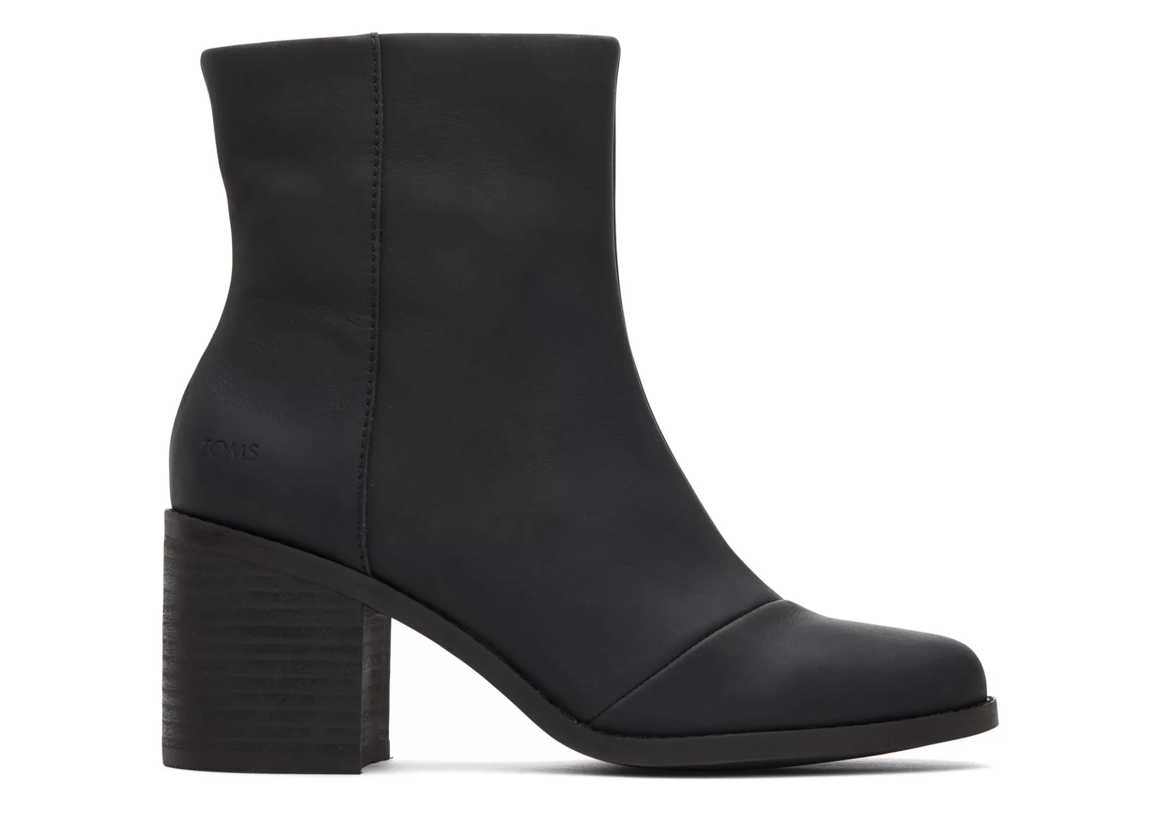 Hot Evelyn Black Leather Heeled Boot | Evelyn Black Leather Heeled Boot Women Heels & Wedges