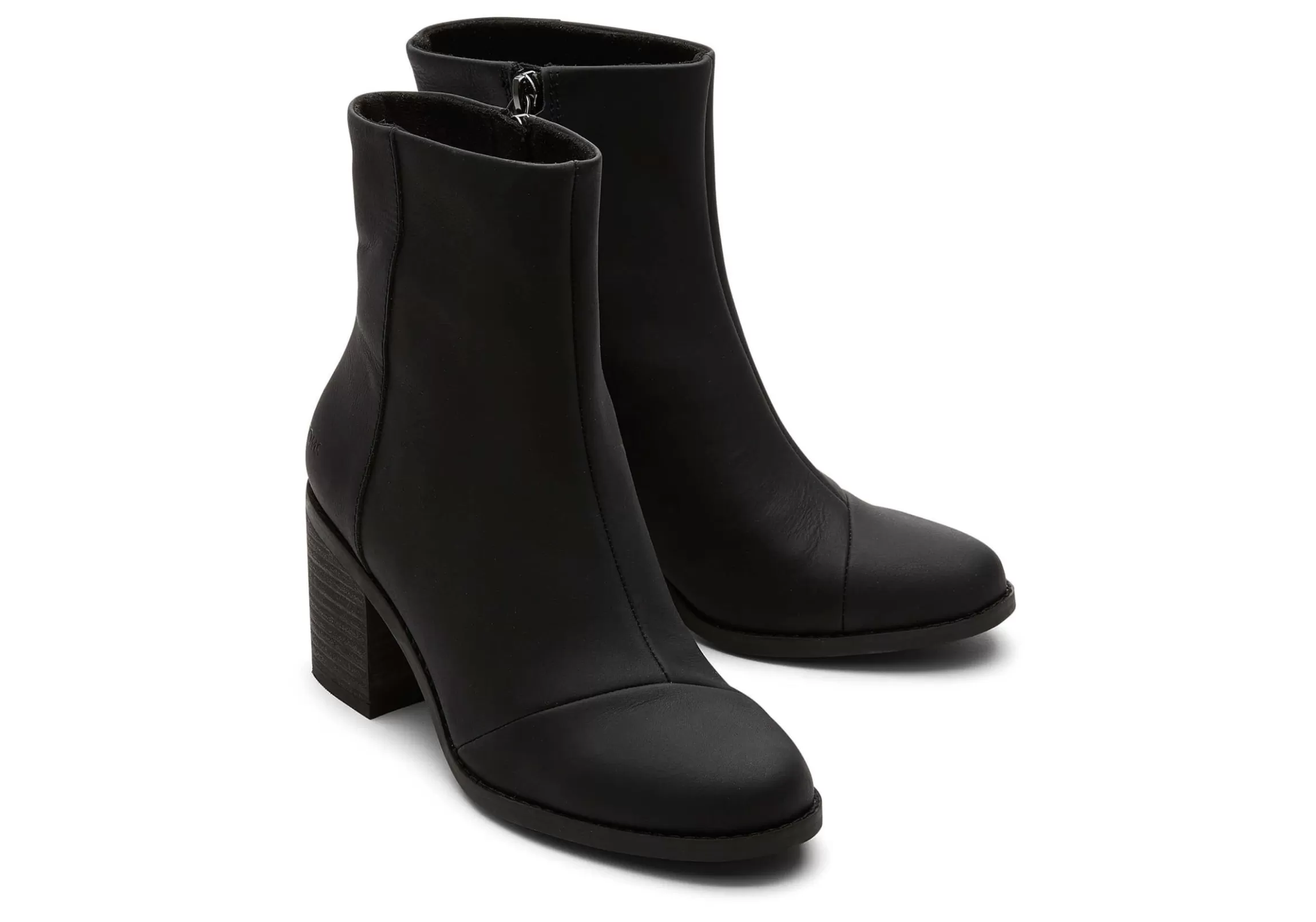 Hot Evelyn Black Leather Heeled Boot | Evelyn Black Leather Heeled Boot Women Heels & Wedges