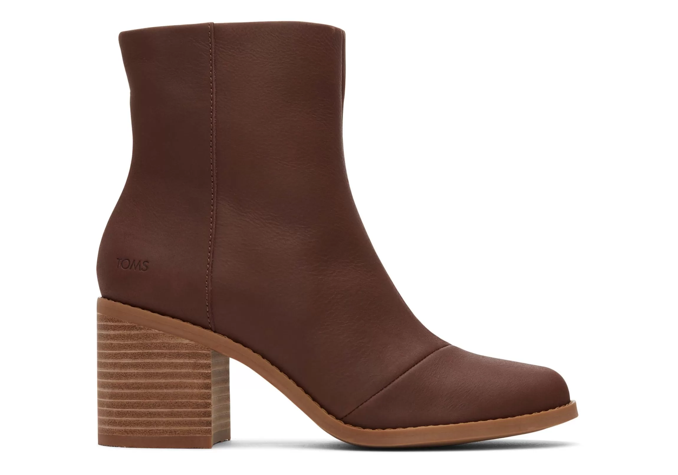 Hot Evelyn Chestnut Leather Heeled Boot | Evelyn Chestnut Leather Heeled Boot Women Heels & Wedges