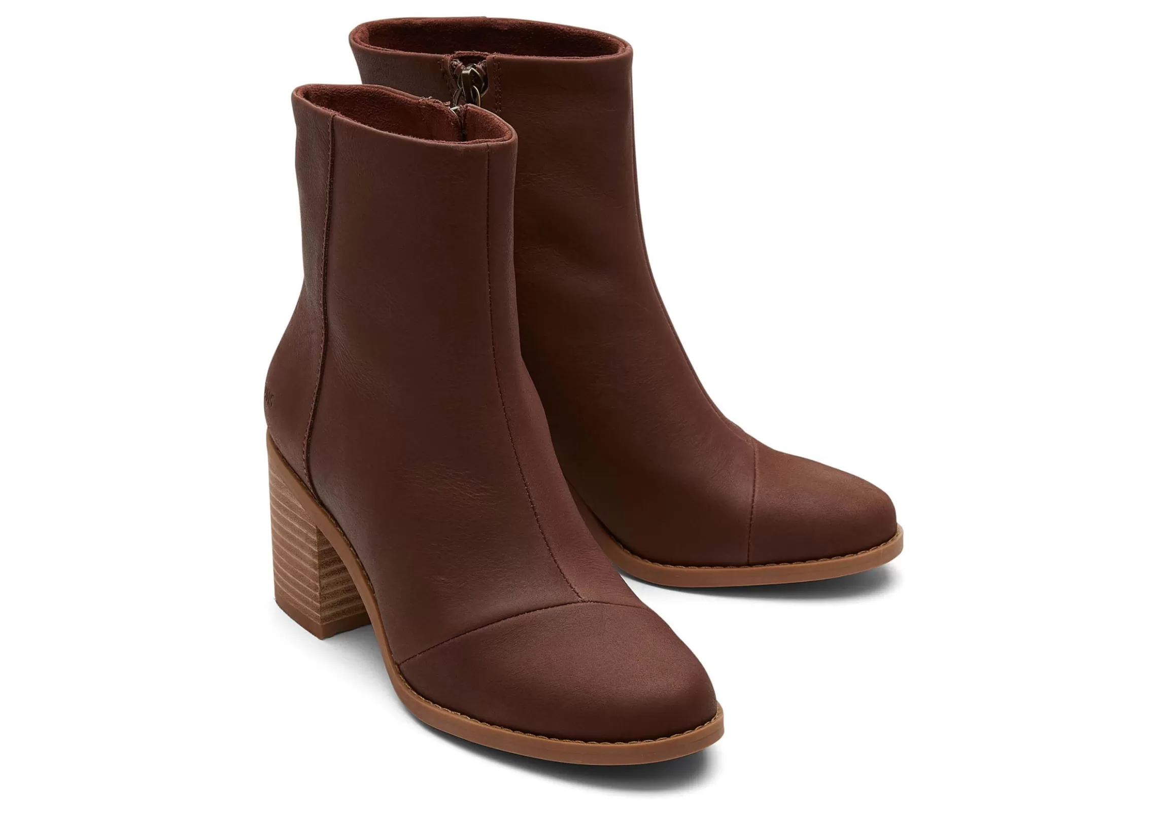 Hot Evelyn Chestnut Leather Heeled Boot | Evelyn Chestnut Leather Heeled Boot Women Heels & Wedges