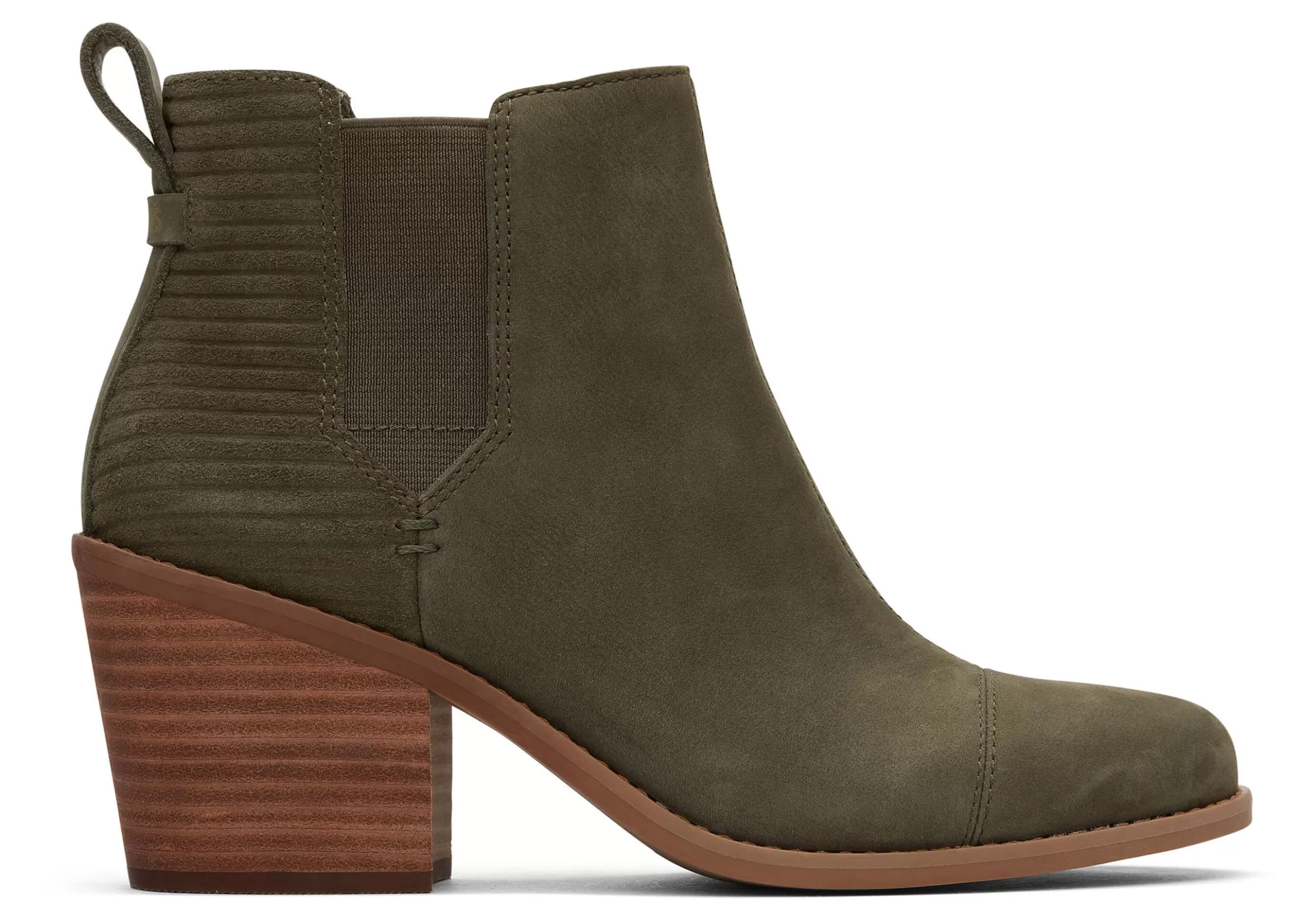 Hot Everly Olive Nubuck Heeled Boot Women Heels & Wedges