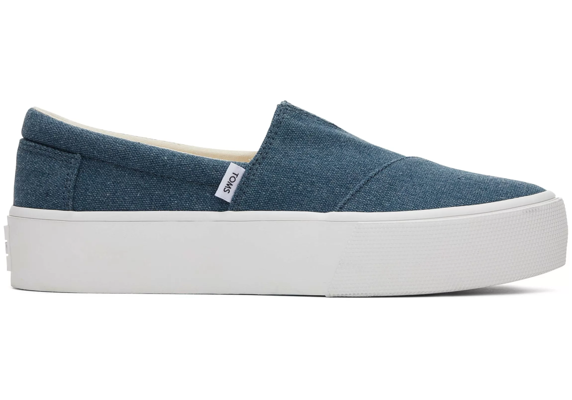 Hot Fenix Platform Blue Canvas Slip On Sneaker Women Sneakers