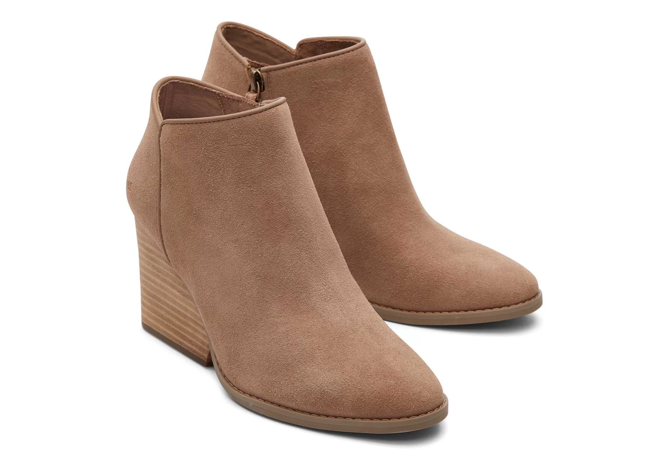 Best Hadley Taupe Suede Heeled Boot Women Heels & Wedges