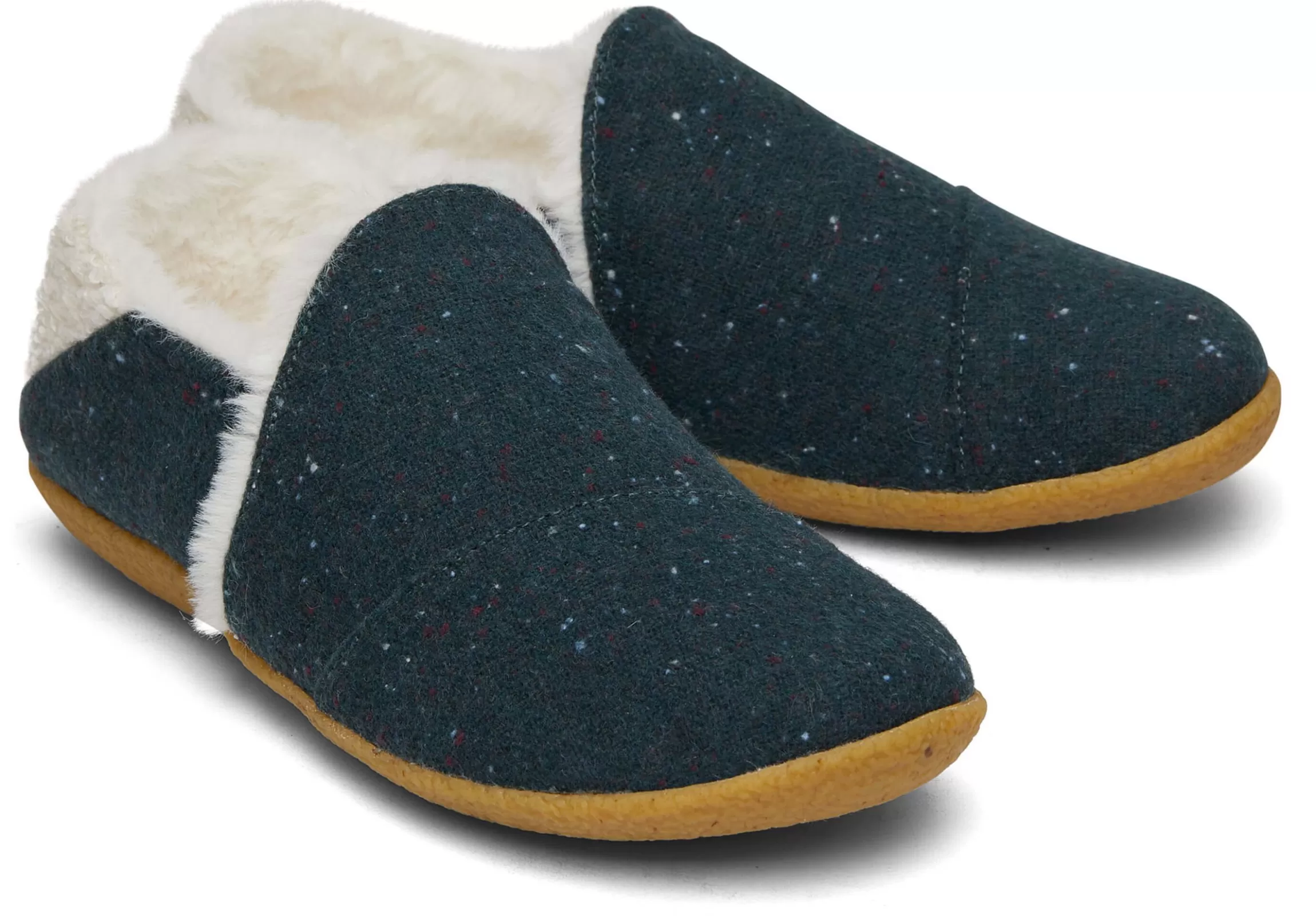 Fashion India Green Faux Fur Slipper Women Slippers