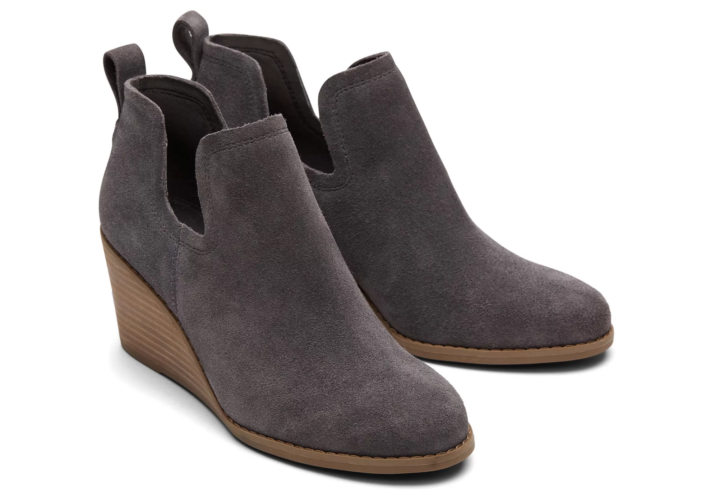 Fashion Kallie Grey Suede Wedge Boot | Kallie Grey Suede Wedge Boot Women Dress Casual