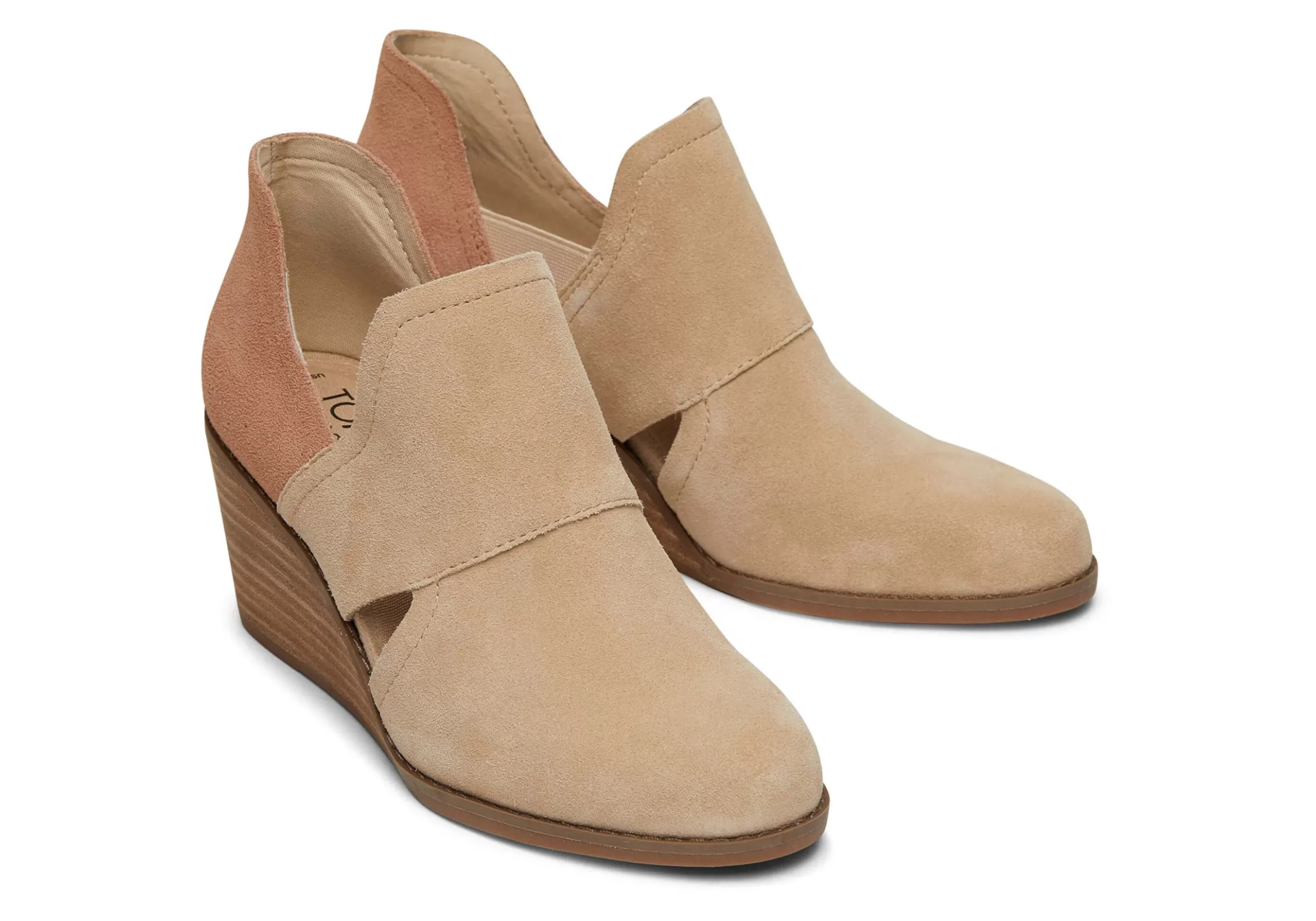 Flash Sale Kallie Oatmeal Suede Cutout Wedge Boot Women Heels & Wedges