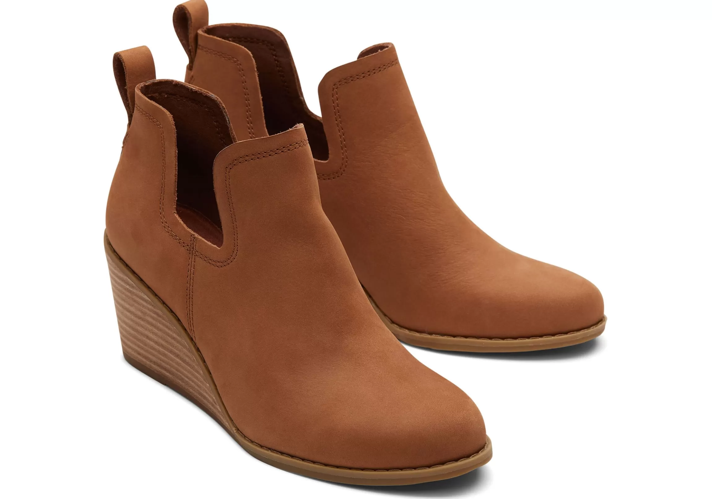 Cheap Kallie Tan Leather Wedge Boot Women Heels & Wedges