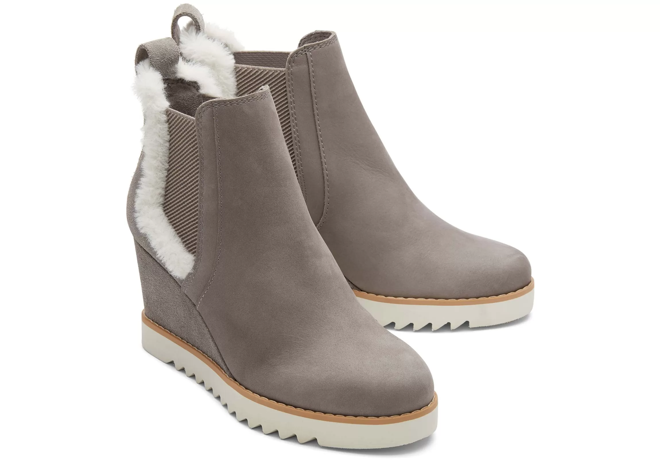 Online Maddie Grey Nubuck Wedge Boot Women Heels & Wedges