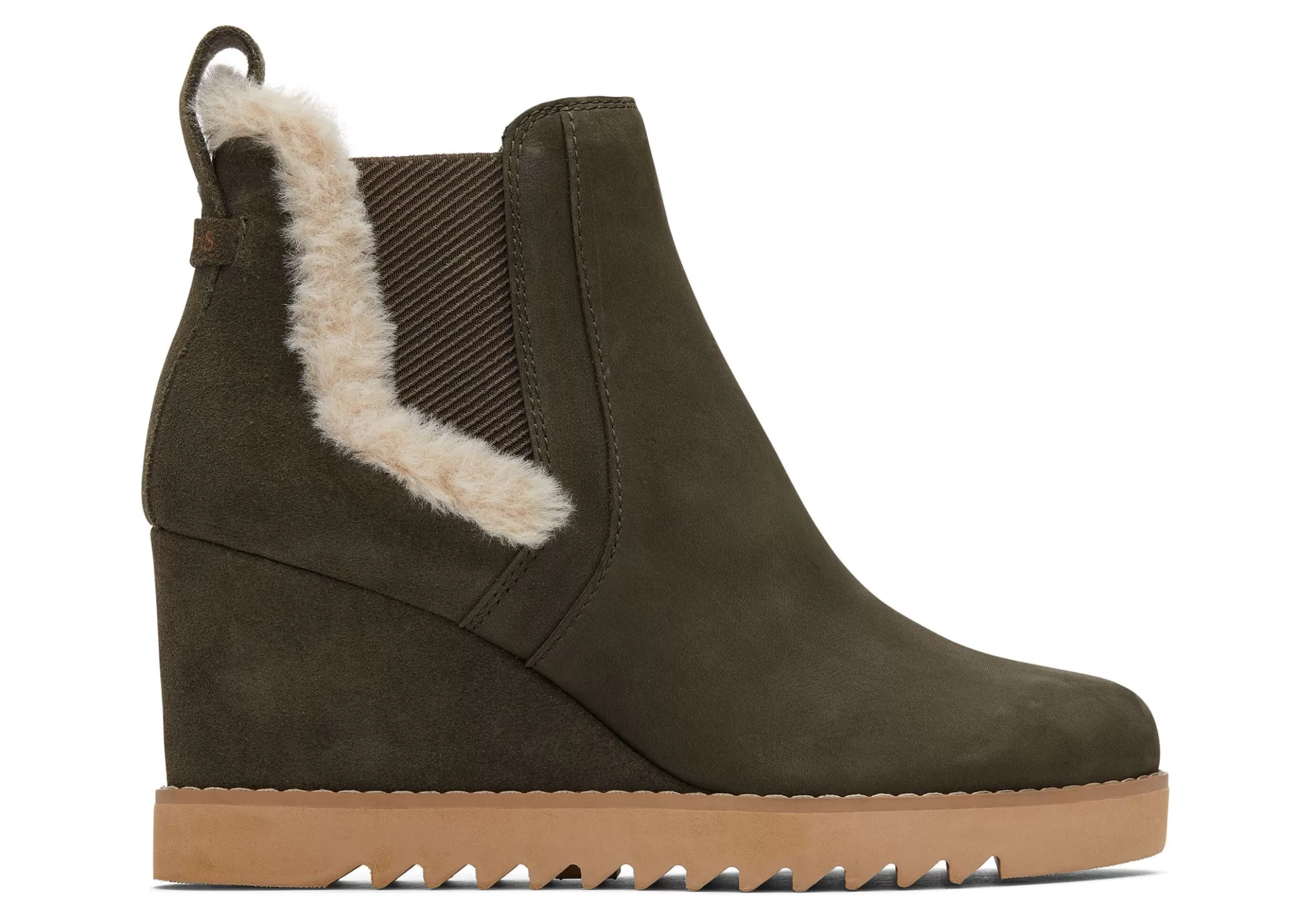 Discount Maddie Olive Nubuck Wedge Boot Women Heels & Wedges