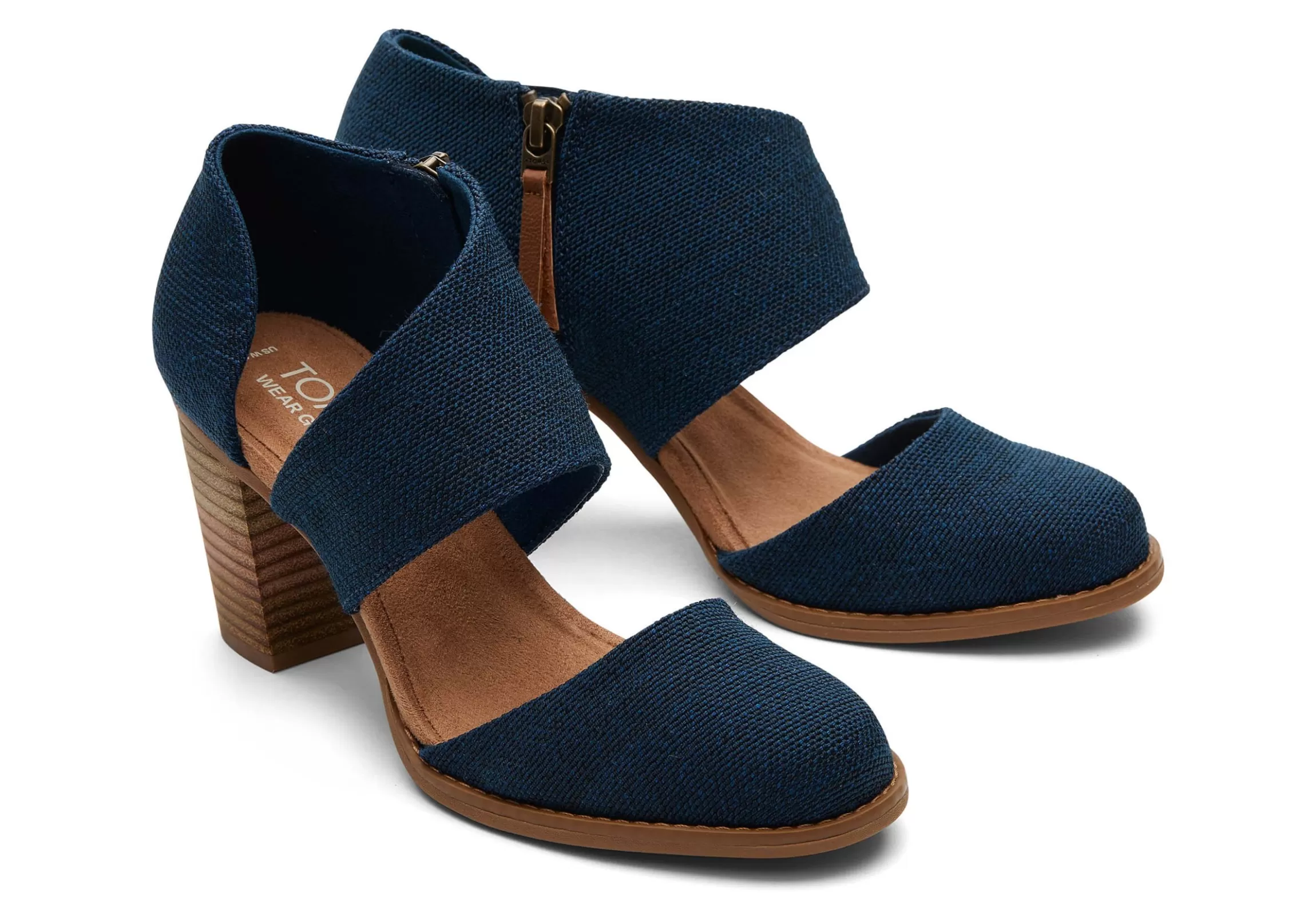 Discount Milan Blue Closed Toe Heel Women Heels & Wedges