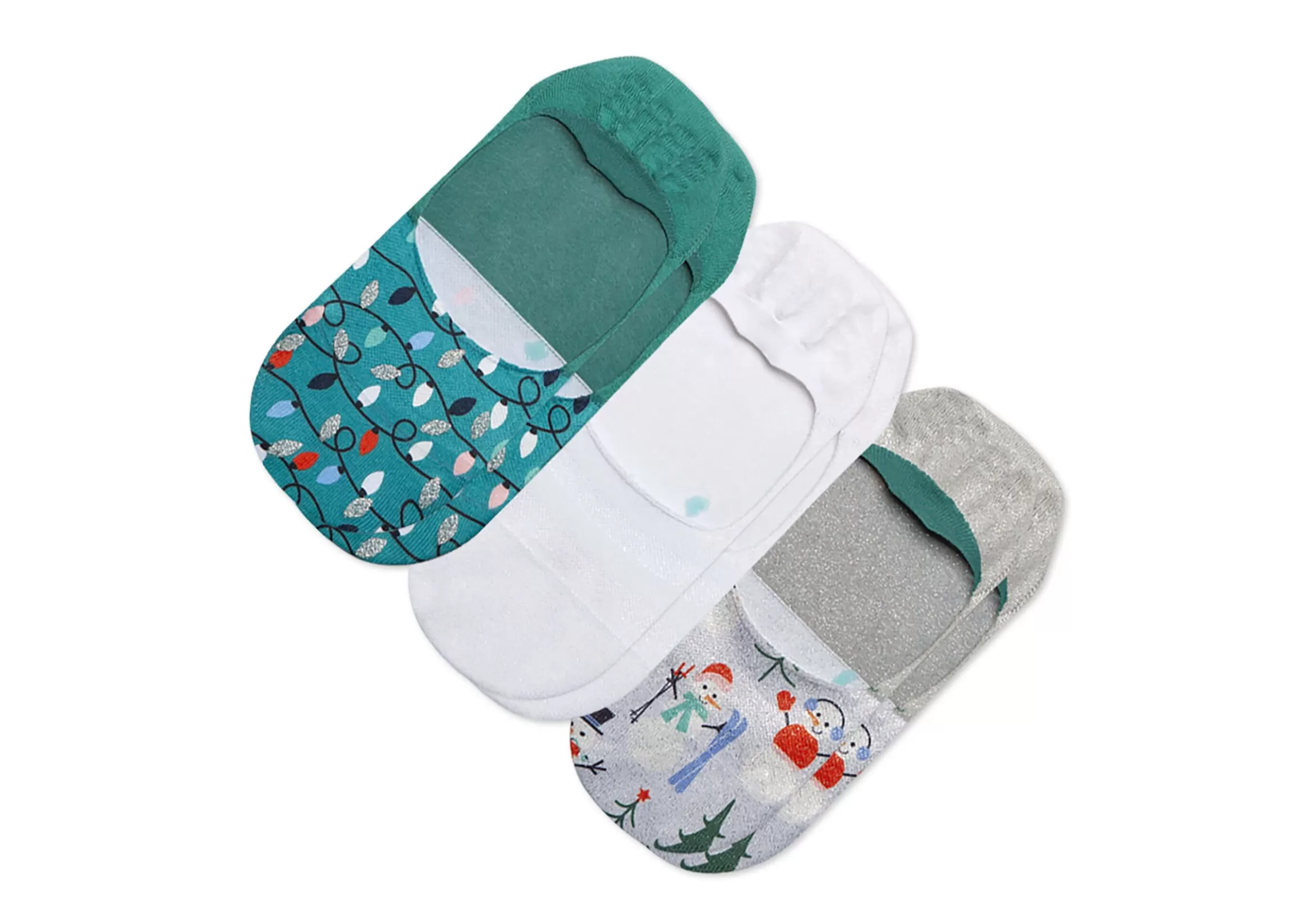 New Ultimate No Show Socks Snowman 3 Pack Women Socks