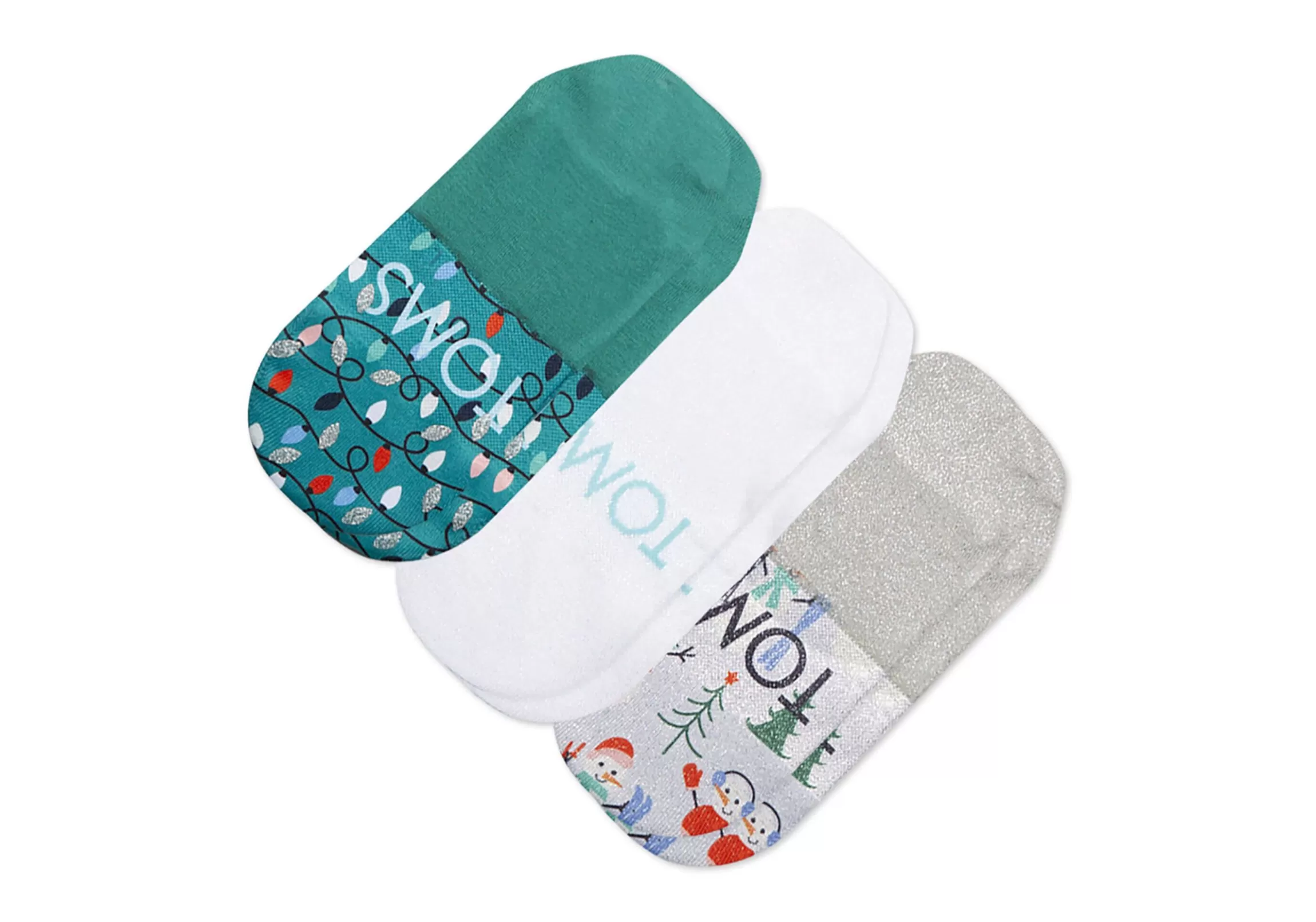 New Ultimate No Show Socks Snowman 3 Pack Women Socks