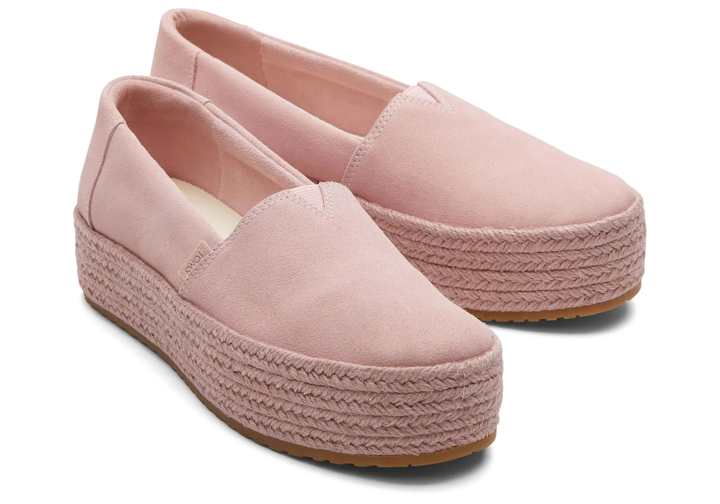 Flash Sale Valencia Pink Suede Platform Espadrille Women Slip Ons